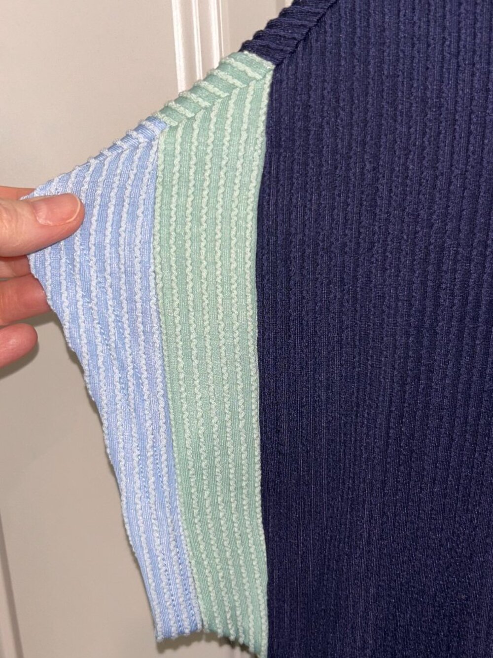 Raised Rib Navy Dress - Picture 6 of 7